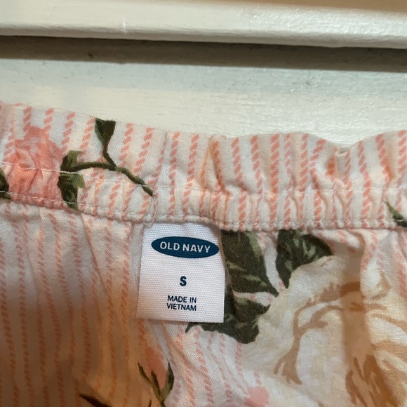 Old Navy Pink Floral Striped Top - Picture 2 of 2